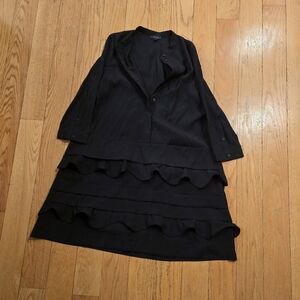 COS Layered Scallop-edged Dress Minimalist Witchcore Size 6